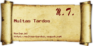 Multas Tardos névjegykártya